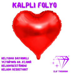 Kalpli Folyo Balon, 14 inc Kalpli Folyo Balon 5 Adet