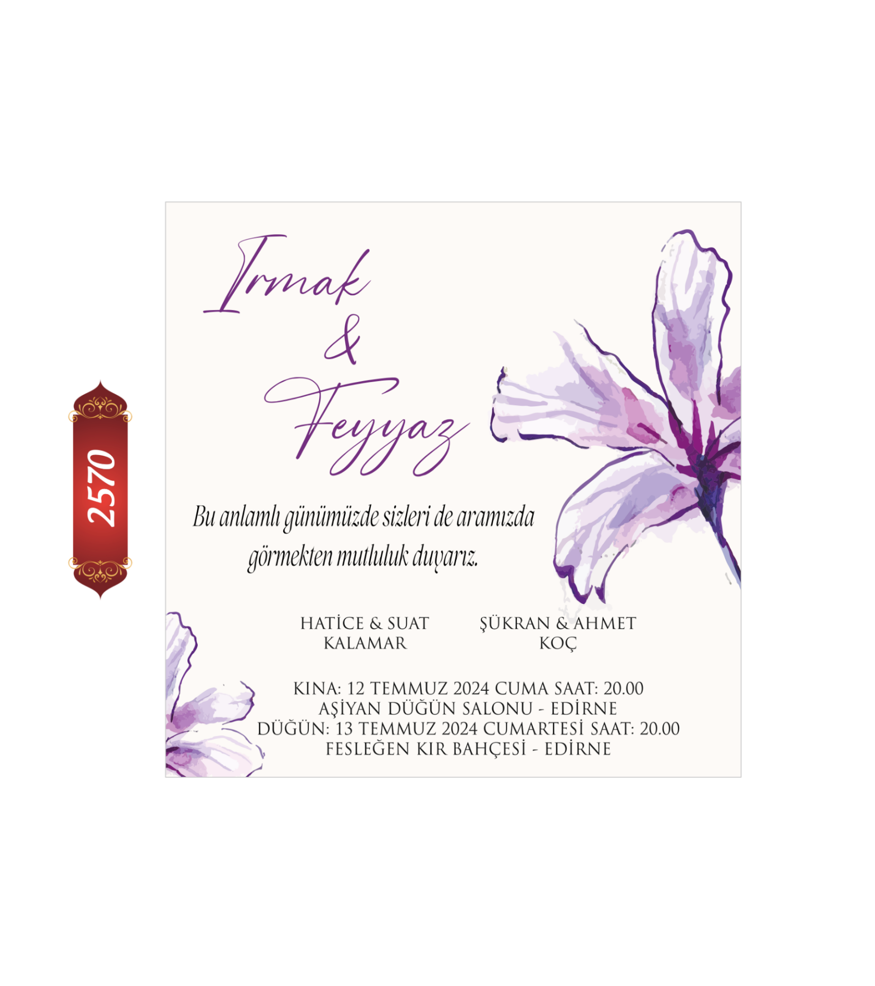 Düğün Nişan Davetiyesi ETD/EY 2570