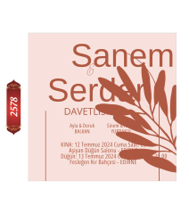 Düğün Nişan Davetiyesi ETD/EY 2578