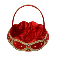 Kırmızı Kına Sepet Tepsi Takımı