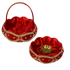 Kırmızı Kına Sepet Tepsi Takımı