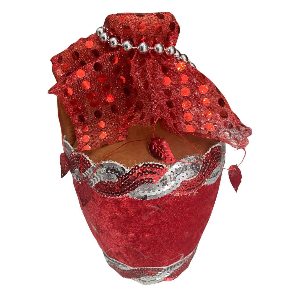 Silver Detailed Pottery Jug