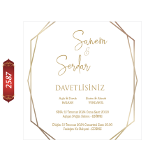 Düğün Nişan Davetiyesi ETD/EY 2587