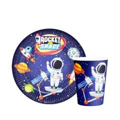 TABAK BARDAK 8 Lİ SET UZAY