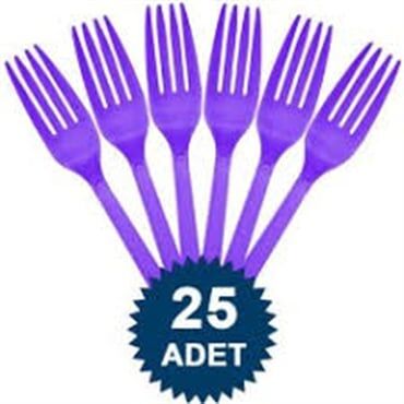 Пластмасова вилица, 25 части, твърда пластмаса, лилава