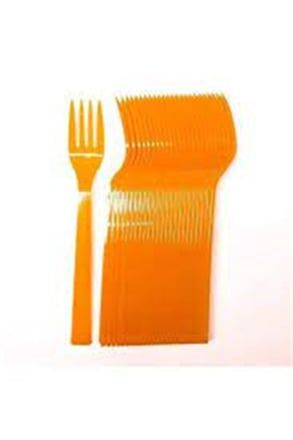 Пластмасова вилица, 25 части, твърда пластмаса, оранжева