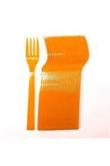 Plastik Çatal, 25 li Sert Plastik Turuncu