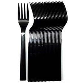Plastik Çatal, 25 li Sert Plastik Siyah