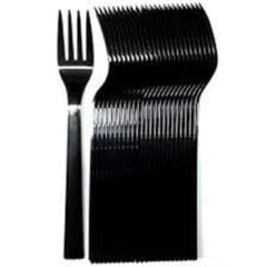 Plastik Çatal, 25 li Sert Plastik Siyah
