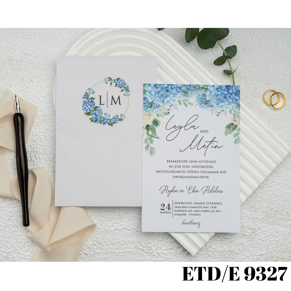 Düğün - Nişan Davetiyesi ETD/E 9327