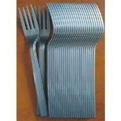 Plastik Çatal, 25 li Sert Plastik Gri, Silver
