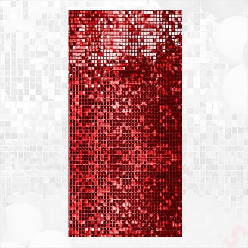 PULLU ARKA FON KARE KIRMIZI