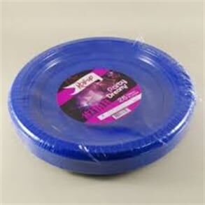 Plastic Plates, 25 Pieces, Hard Plastic, Navy Blue
