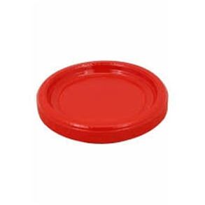 Пластмасова чиния, 25 броя, твърда пластмаса, червена