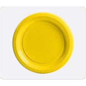 Plastik Tabak, 25 li Sert Plastik Sarı