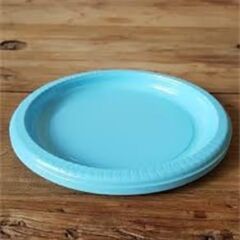 Plastik Tabak, 25 li Sert Plastik Mavi