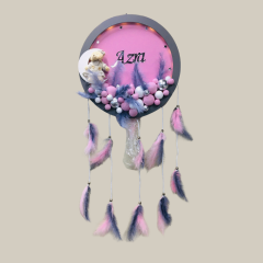 Işıklı Kapı Süsü Gri- Pembe