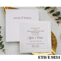 Düğün - Nişan Davetiyesi ETD/E 9134