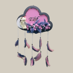 Işıklı Kapı Süsü Gri- Pembe