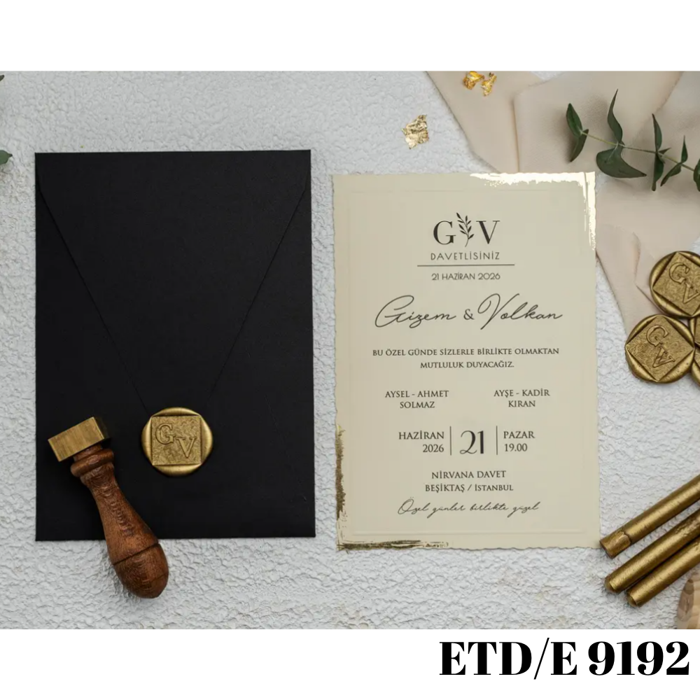 Düğün - Nişan Davetiyesi ETD/E 9192