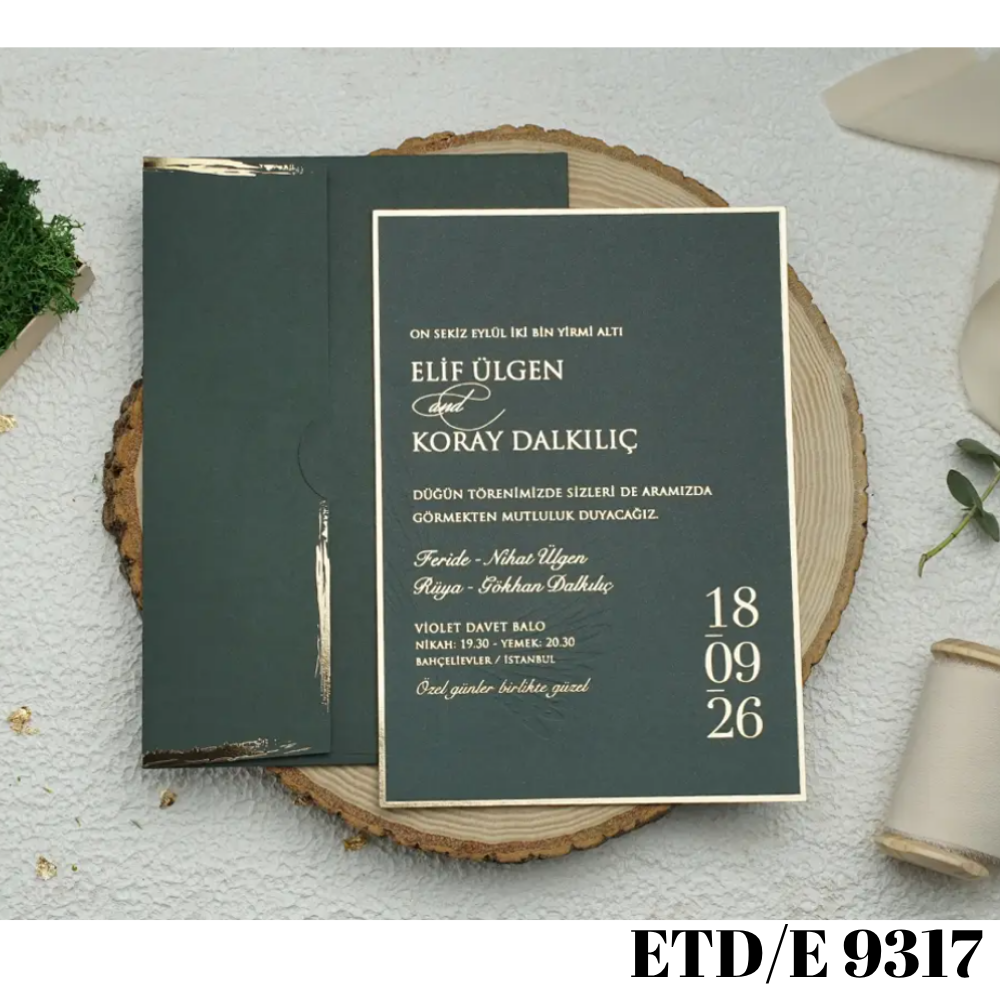 Düğün - Nişan Davetiyesi ETD/E 9317