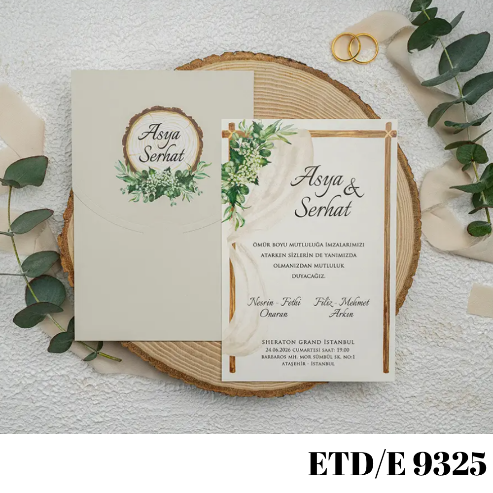 Düğün - Nişan Davetiyesi ETD/E 9325