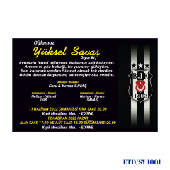 Sünnet Davetiyesi ETD/SY 1001