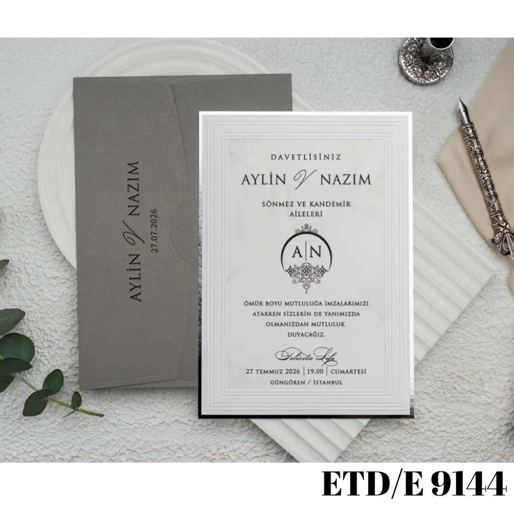 Düğün - Nişan Davetiyesi ETD/E 9144