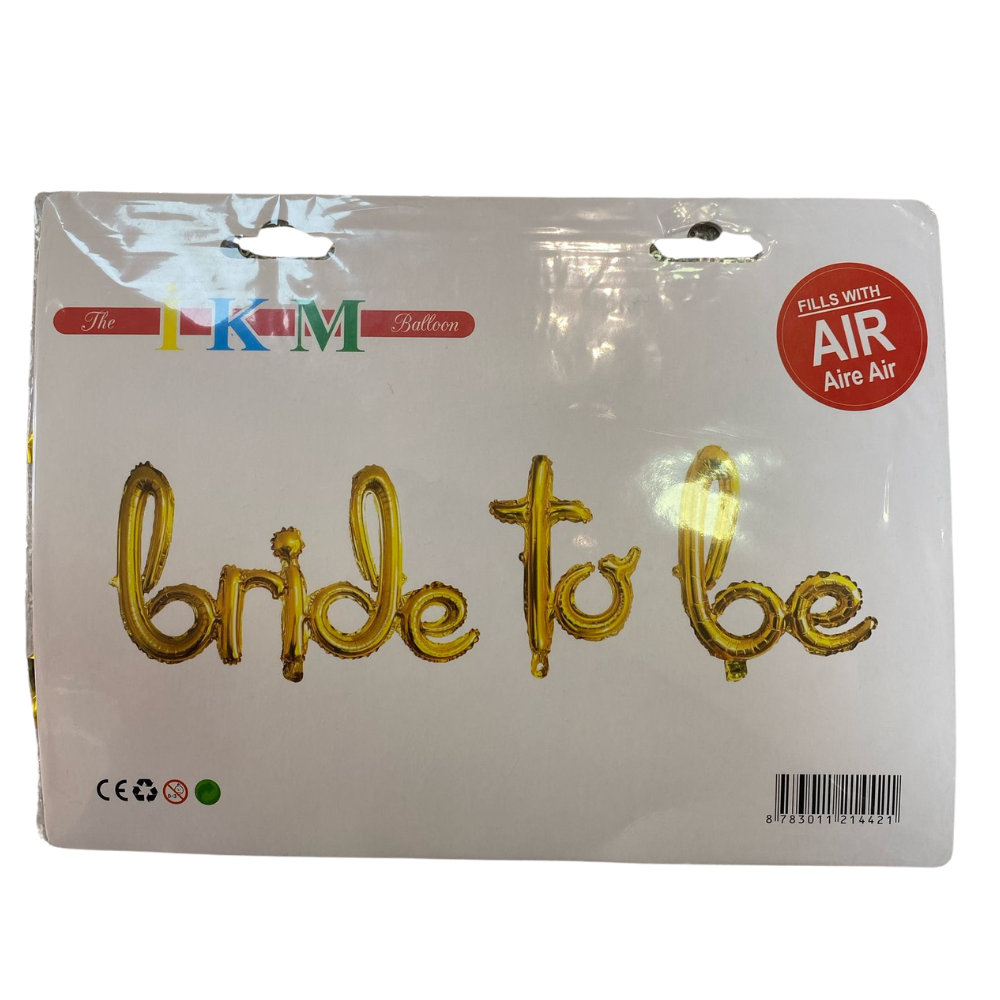 Bride To Be Harf Balon Gold