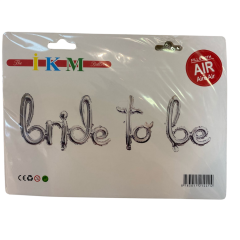 Bride To Be Harf Balon Silver