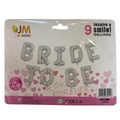 Bride To Be Harf Balon Silver