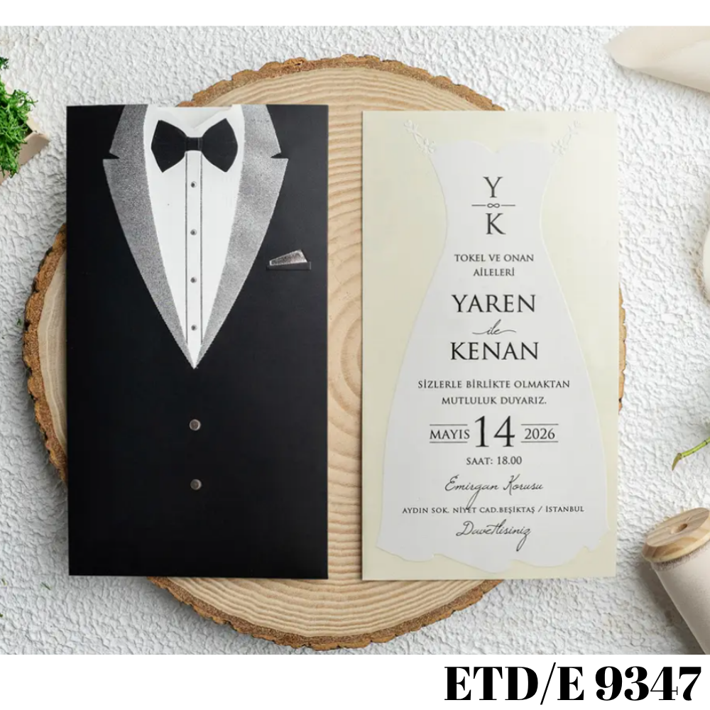 Düğün - Nişan Davetiyesi ETD/E 9347