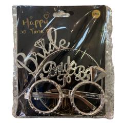 Bride To Be Gözlük Taç Takımı- Silver