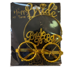 Bride To Be Gözlük Taç Takımı- Gold