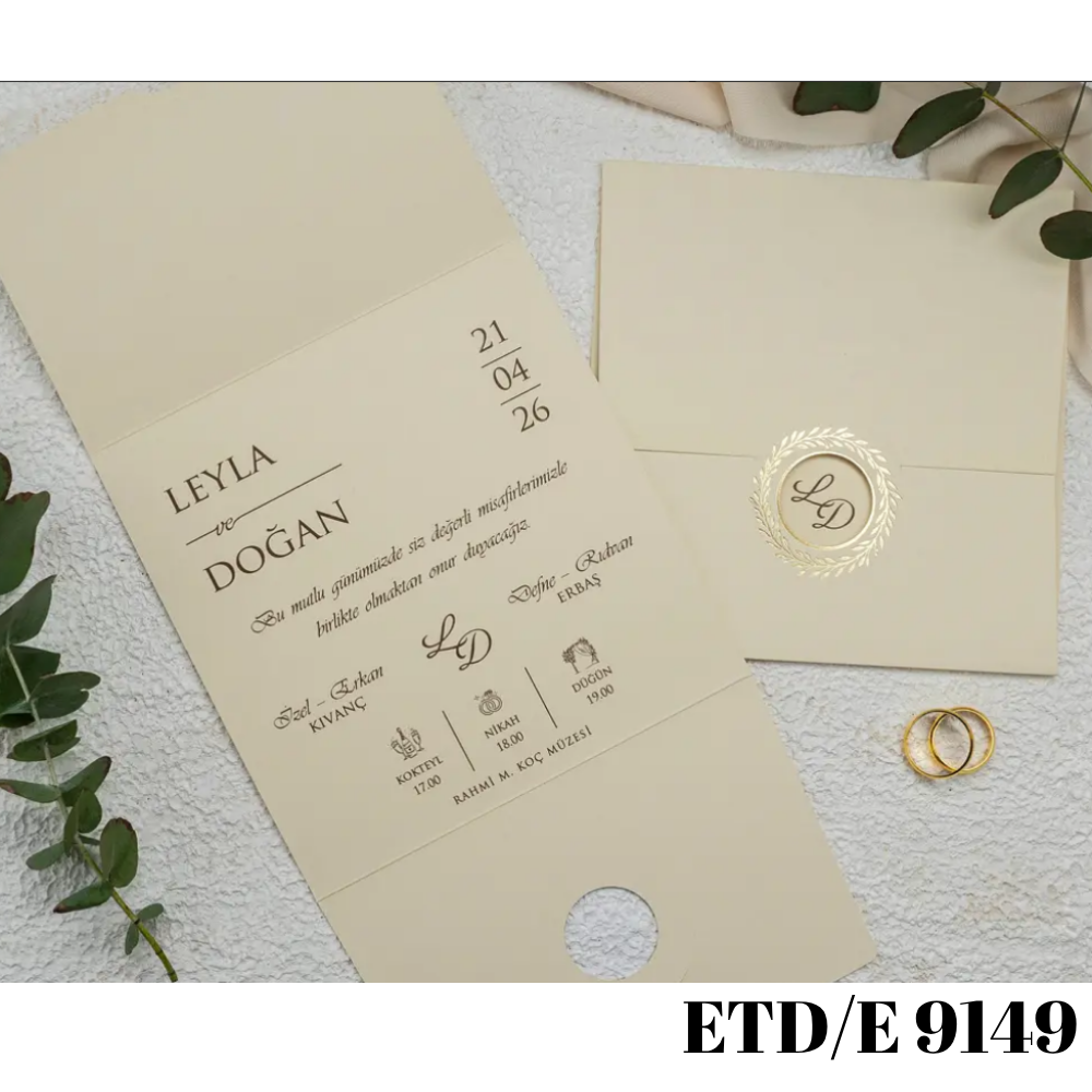 Düğün - Nişan Davetiyesi ETD/E 9149