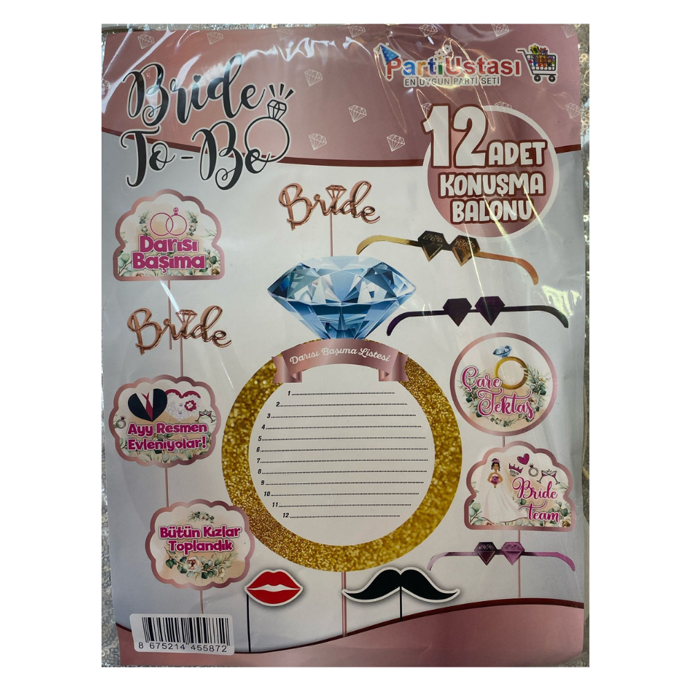 Bride To Be 12 Adet Konuşma Balonu
