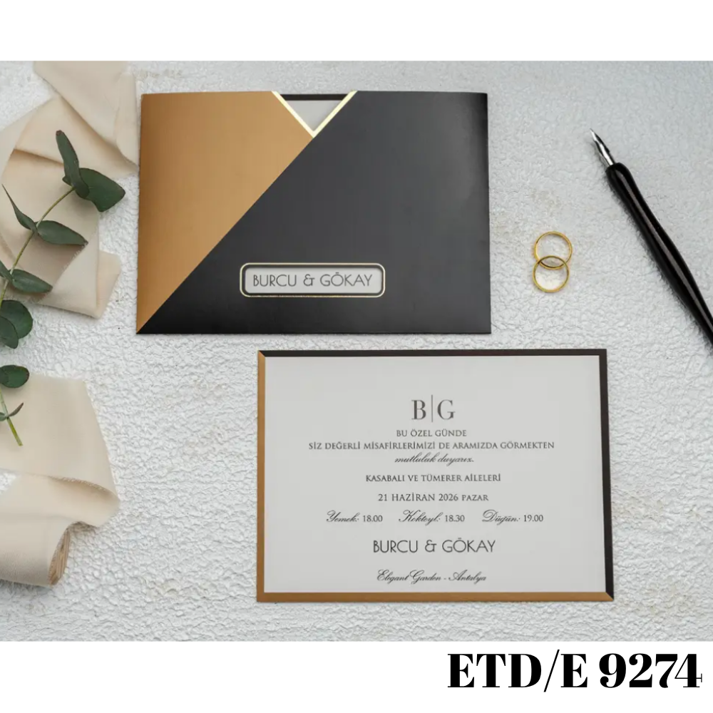 Düğün - Nişan Davetiyesi ETD/E 9274