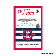 Sünnet Davetiyesi ETD/SY 1010