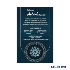 Sünnet Davetiyesi ETD/SY 1011