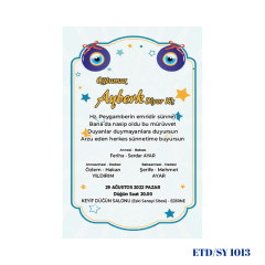 Sünnet Davetiyesi ETD/SY 1013