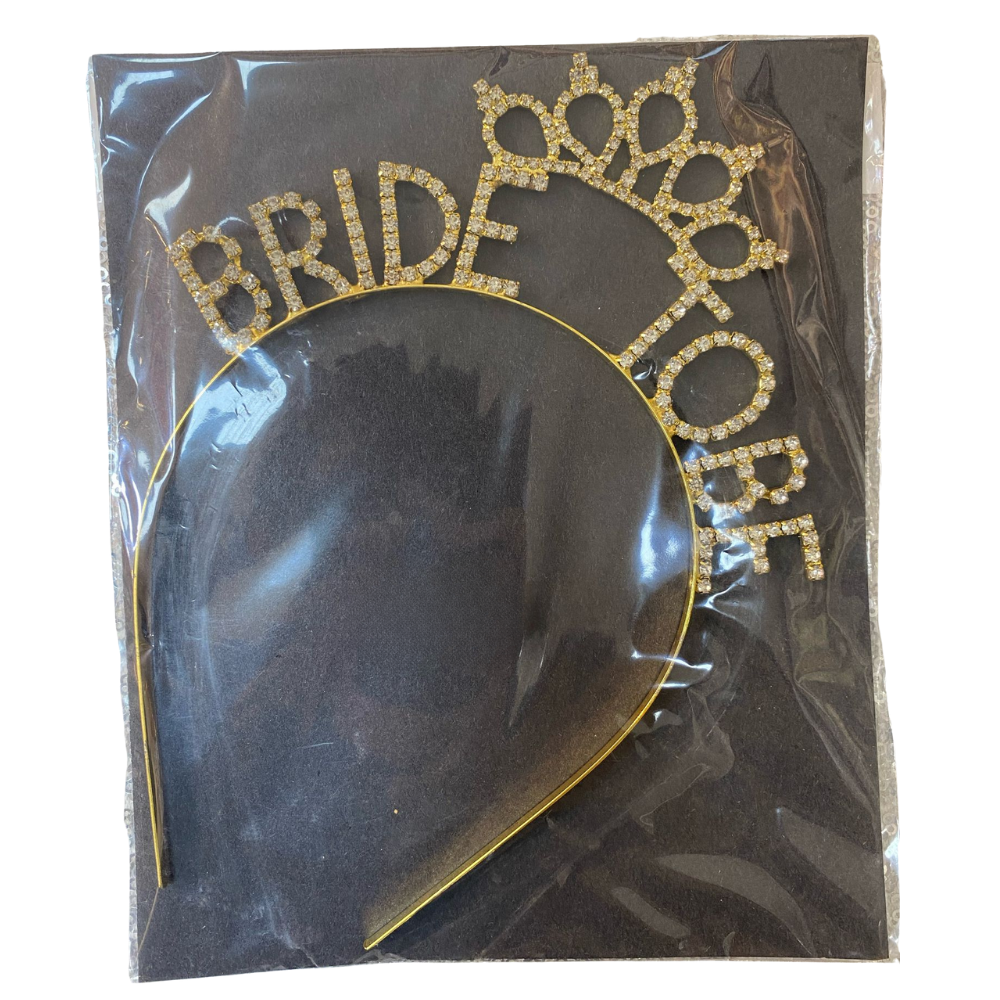 Bride To Be Geçici Taşlı Taç- Gold