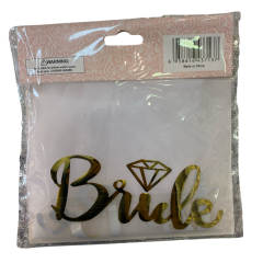 Bride To Be Geçici Duvak Gold-Silver