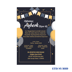 Sünnet Davetiyesi ETD/SY 1019