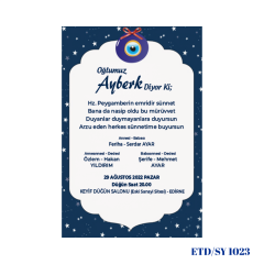 Sünnet Davetiyesi ETD/SY 1023