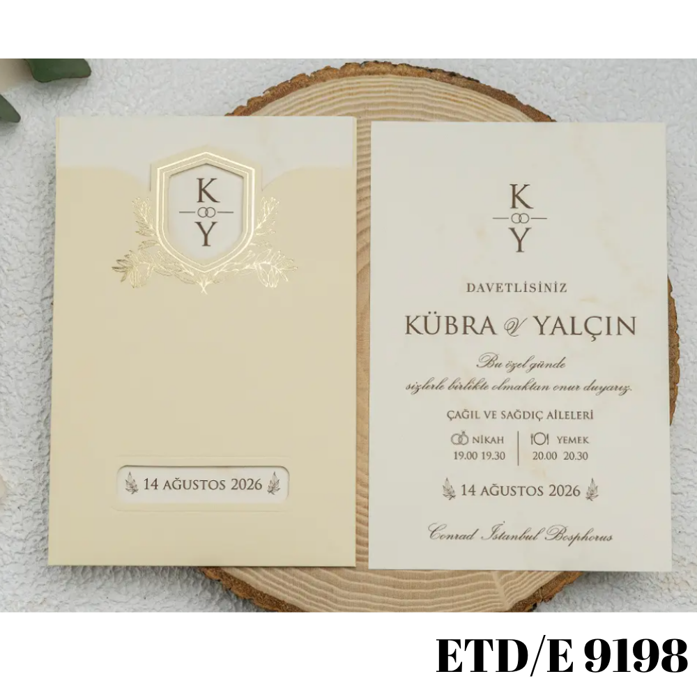Düğün - Nişan Davetiyesi ETD/E 9198
