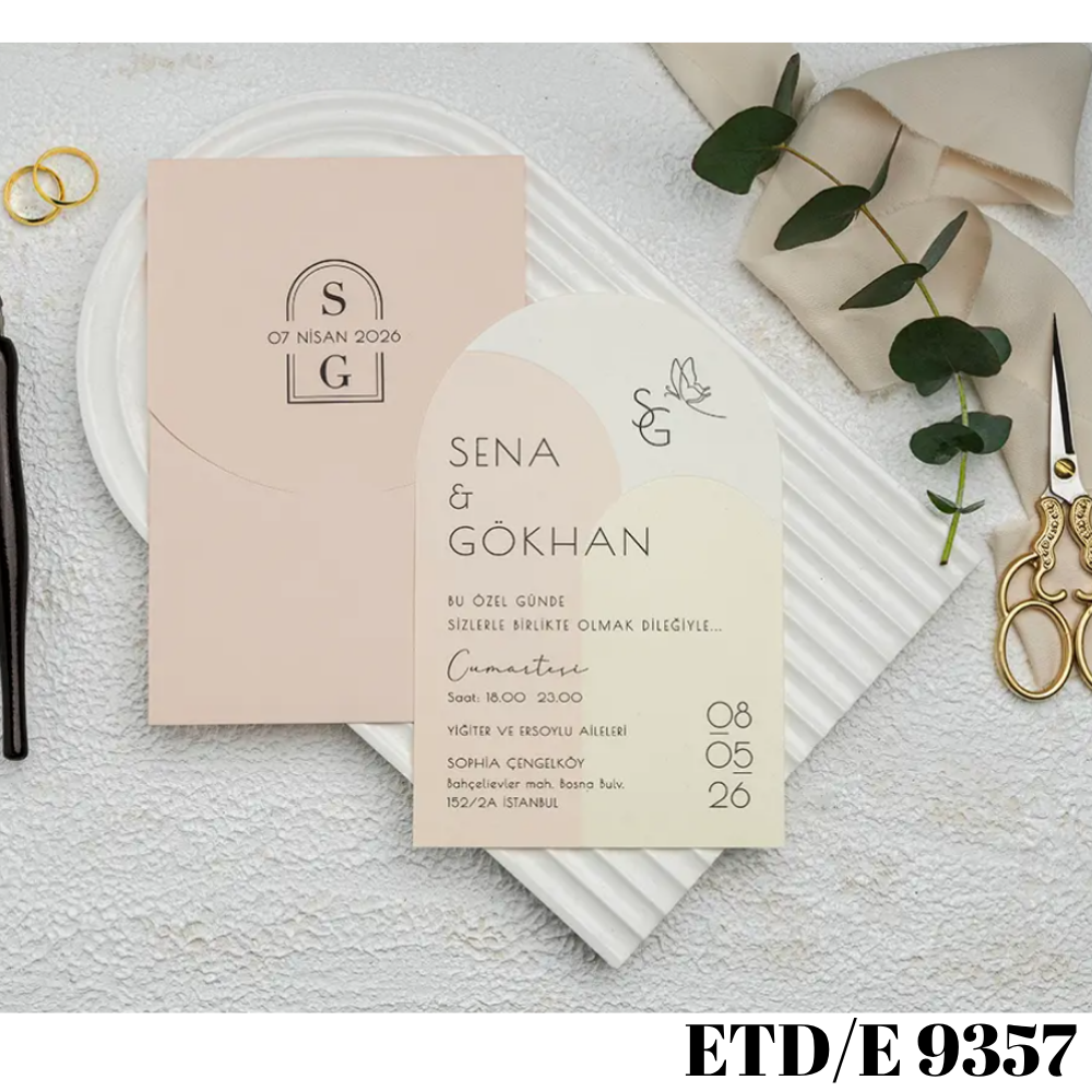 Düğün - Nişan Davetiyesi ETD/E 9357
