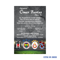 Sünnet Davetiyesi ETD/SY 1031