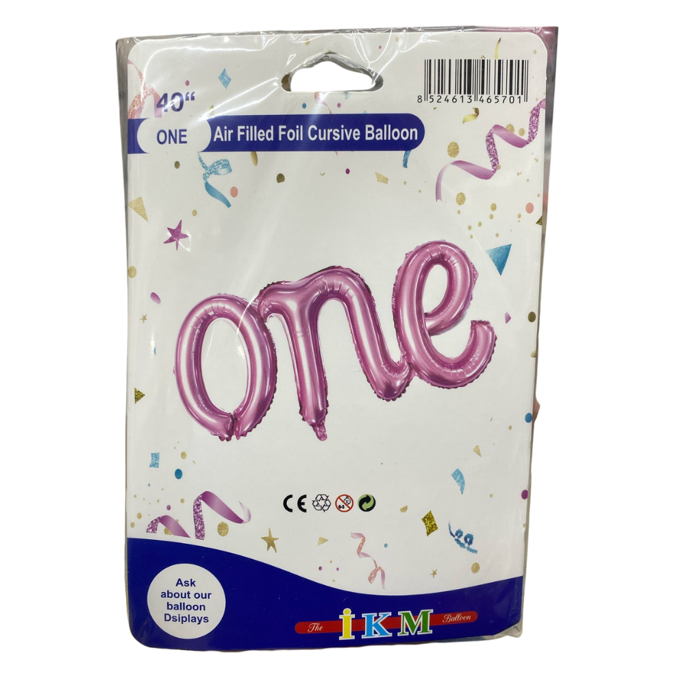 ONE Pembe Harf Balon
