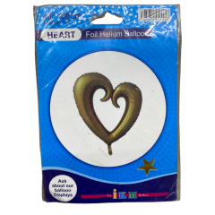 Kalp Folyo Balon Gold