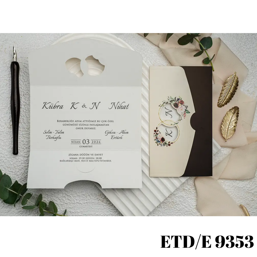Düğün - Nişan Davetiyesi ETD/E 9353